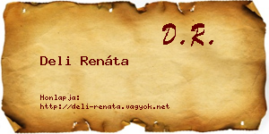 Deli Renáta névjegykártya